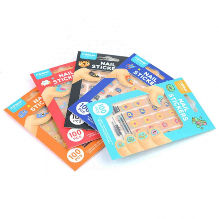 Stickere pentru unghii, pe baza de apa, pentru copii, 100 bucati, Micul Univers [7]