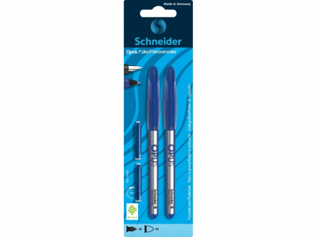 Birotică și Papetărie - Schneider - Set Stilou si Roller Schneider Opus, Albastru- Micostore.ro