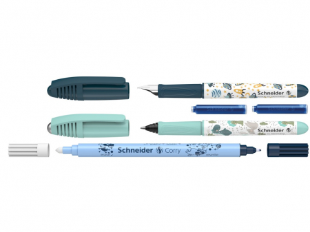 Set Stilou + Roller + Pic + 2 rezerve cerneala, Schneider Zippi, Verde + Vernil [1]