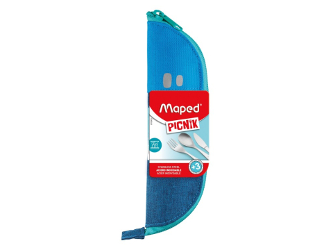 Jucării și Jocuri pentru copii - Set tacâmuri oțel inoxidabil Maped Picnik Concept Kids Collection 3 piese