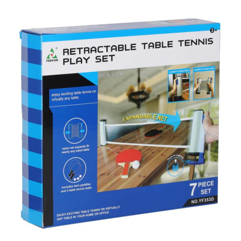 Set Ping Pong Portabil cu Fileu Reglabil si Palete [10]