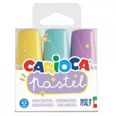 Rechizite Școlare - Textmarker CARIOCA pe baza de cerneala, culori pastel ❤️