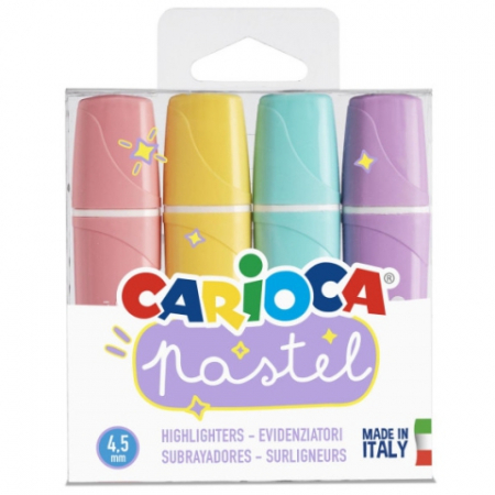 Rechizite Școlare - Textmarker CARIOCA pe baza de cerneala, culori pastel ❤️