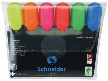 Birotică și Papetărie - Schneider - Set Textmarker Schneider Job 6 culori- Micostore.ro