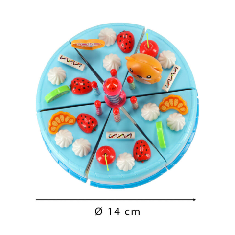 Tort aniversar de taiat copii 80 piese | Set bucatarie joaca 3+ [6]