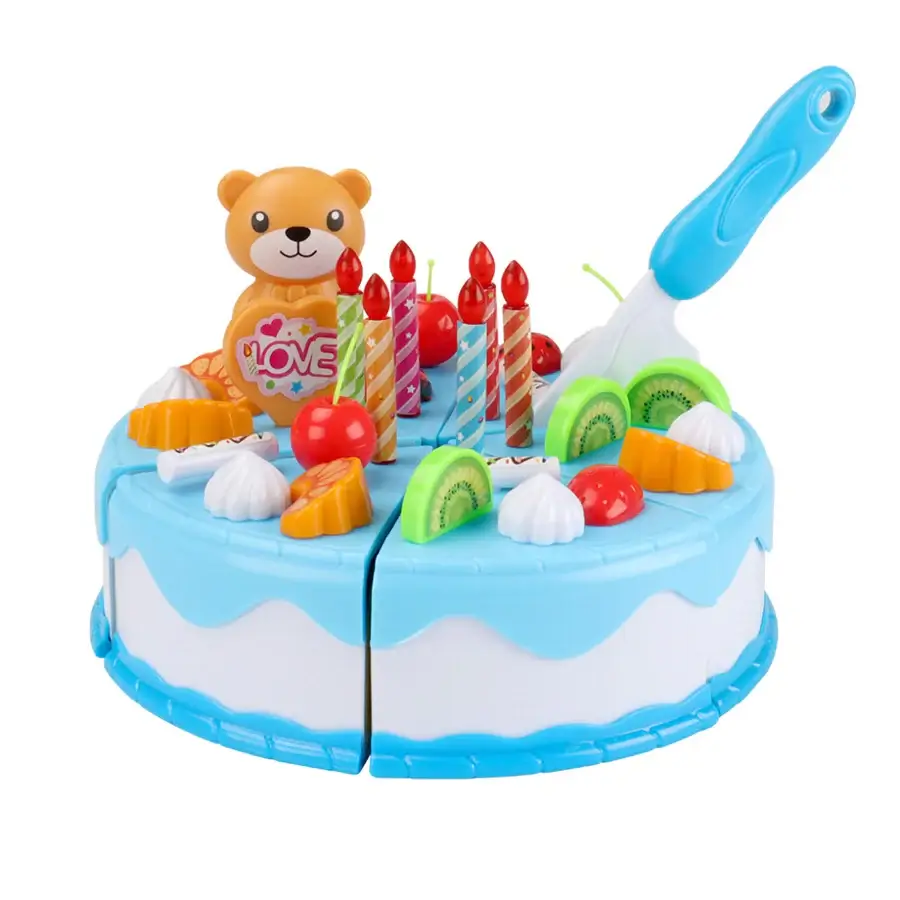 Tort aniversar de taiat copii 80 piese | Set bucatarie joaca 3+ [7]