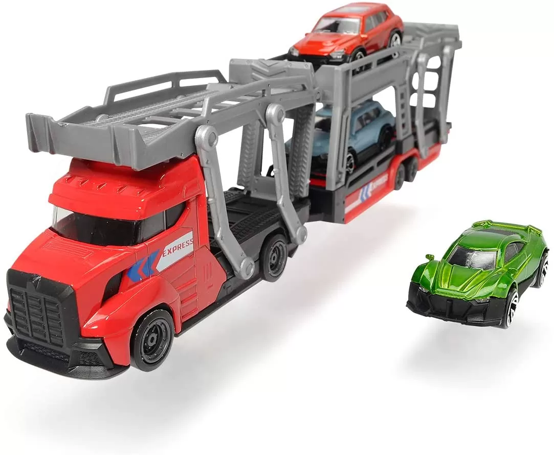 Set trailer 28cm cu 3 masinute metalice - rosu, varsta de la 3 ani la 12 ani [1]