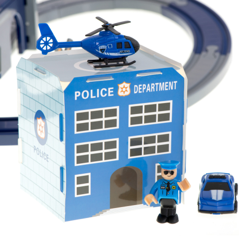 Set Trenulet Electric cu Masini de Politie 92 Piese 3 Ani+ [3]