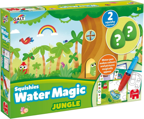 Cărţi de colorat cu apă - Water Magic - Set Water Magic de colorat: In jungla cu Squishies