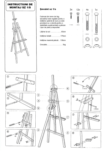 Sevalet mare, 170x60x55 cm, panza 125 cm [11]