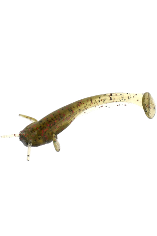 Nălucă - Shad FishUp Catfish 5cm #045 Green Pumpkin Red and Black 5cm Green Pumpkin Red and Black