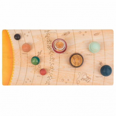 Puzzle din lemn cu piese 3D, mari cu Sistemul Solar [2]