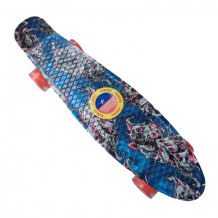Skateboard cu lumini ⭐ Penny Board mini Graffiti Blue 55cm. [3]