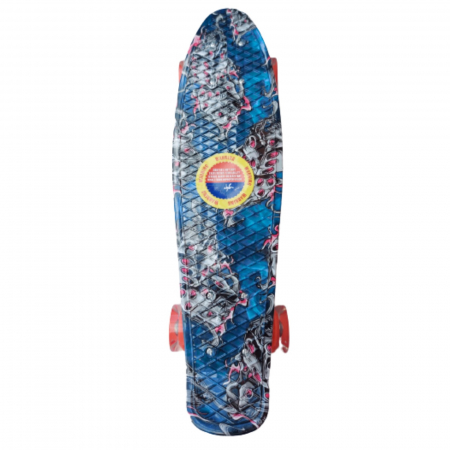 Skateboard cu lumini ⭐ Penny Board mini Graffiti Blue 55cm. [2]