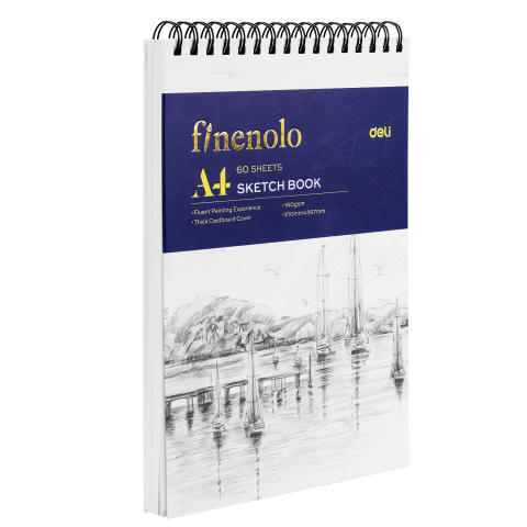 Carti de colorat si blocuri de desen - Sketch book a4 60 file 160g deli