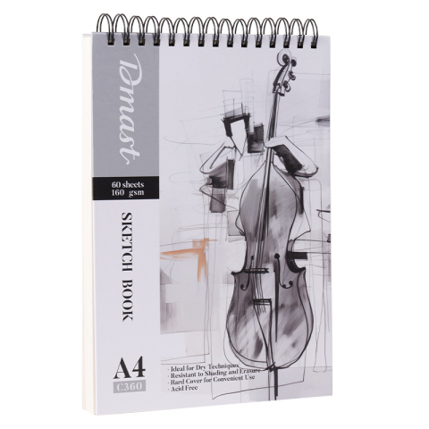 Carti de colorat si blocuri de desen - Sketch book a4 60 file 160g portret dmast by pebeo