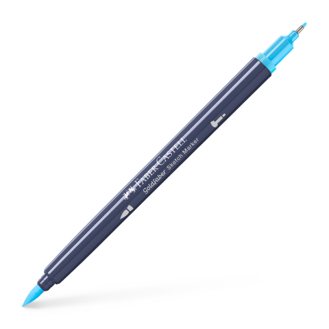 Birotică și Papetărie - Sketch marker 2 capete albastru apa 164 goldfaber faber-castell