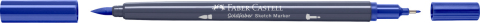 Sketch marker 2 capete albastru indian 247 goldfaber faber-castell [1]