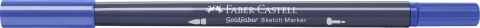 Sketch marker 2 capete albastru indian 247 goldfaber faber-castell [3]