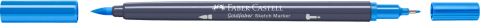 Sketch marker 2 capete albastru marin 451 goldfaber faber-castell [1]