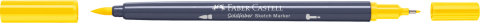 Sketch marker 2 capete galben cadmium 107 goldfaber faber-castell [1]