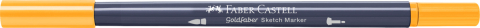 Sketch marker 2 capete galben crom inchis 109 goldfaber faber-castell [3]