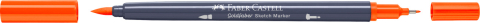 Sketch marker 2 capete portocaliu cadmium inchis 115 goldfaber faber-castell [1]
