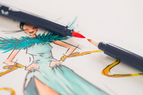 Sketch marker 2 capete set 6 car design goldfaber faber-castell [3]