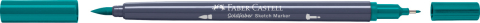 Sketch marker 2 capete verde cobalt inchis 313 goldfaber faber-castell [1]
