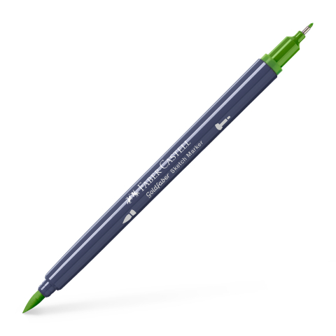 Birotică și Papetărie - Sketch marker 2 capete verde pamantiu galbui 168 goldfaber faber-castell