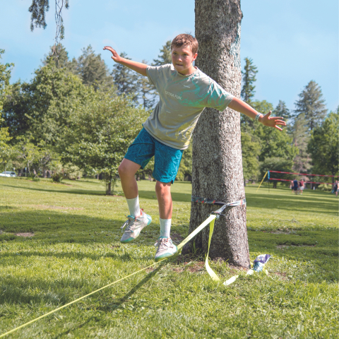 Slackline clasic (15 m), copii varsta 5 ani+,8 ani+ [1]