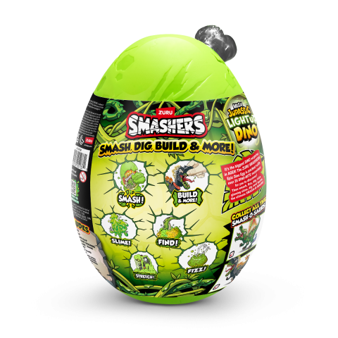 Smashers - Mega Ou surpriza cu peste 26 accesorii, Dino Jurassic Light-Up varsta 3-5 ani ,5-7 ani ,7-9 ani ,9-12 ani ,12-14 ani, Baieti [9]