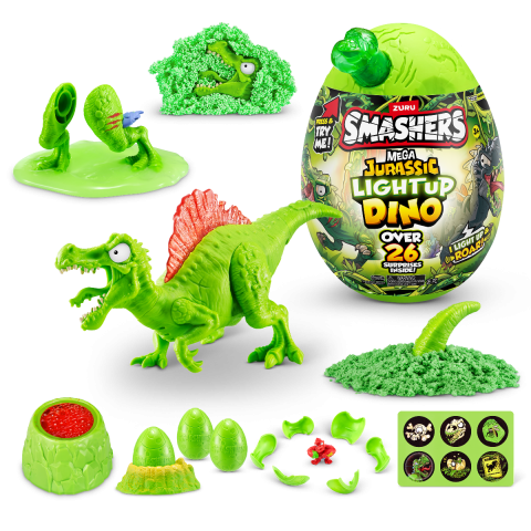 Smashers - Mega Ou surpriza cu peste 26 accesorii, Dino Jurassic Light-Up varsta 3-5 ani ,5-7 ani ,7-9 ani ,9-12 ani ,12-14 ani, Baieti [3]