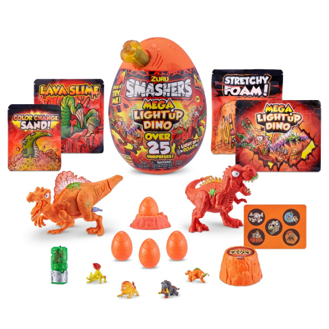 Jucării și Jocuri pentru copii - Smashers - Mega Ou surpriza, Dino Light-Up varsta 5-7 ani ,7-9 ani ,9-12 ani ,12-14 ani, Baieti