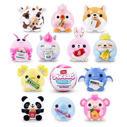 Jucării și Jocuri pentru copii - Snackles - Jucarie de plus colectibila, 11.5 cm, diverse modele, S2W2 copii varsta 3 ani +
