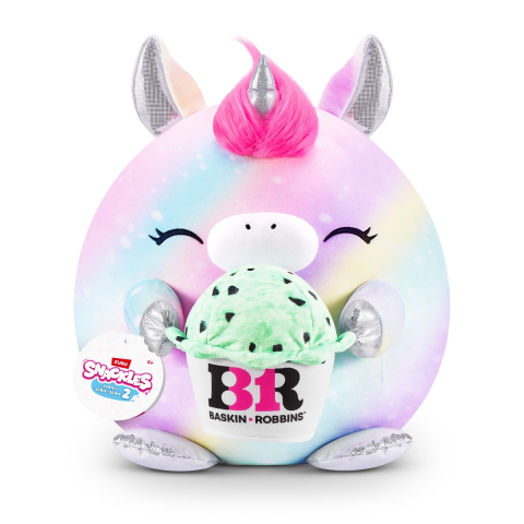 Jucării și Jocuri pentru copii - Snackles - Jucarie de plus colectibila, 35 cm, Unicorn&Basink-Robbin (MARTY) copii varsta 3 ani +