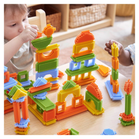 Snap Blocks, blocuri interconectabile, 220 piese, Guidecraft, copii varsta 3-10 ani [1]