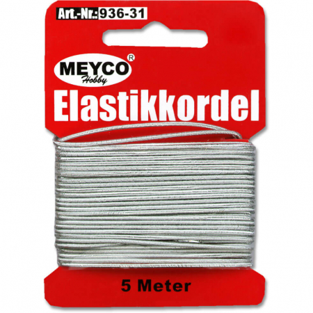 Art & Craft si Artizanat - Elastic, snur argintiu, 5 m