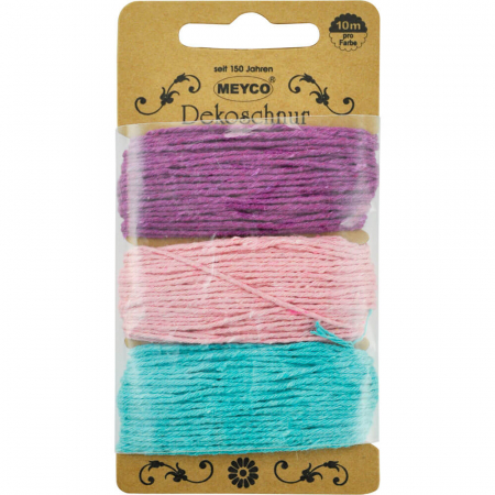 Art & Craft si Artizanat - Snur decorativ, 30 m, roz, mov, menta