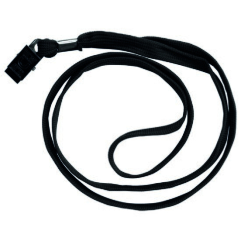 Birotică și Papetărie - Snur textil cu clips DONAU lungime 46 cm negru
