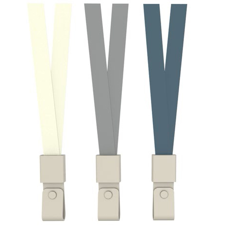 Organizare, arhivare, prezentare - Snur textil pentru ecuson albastru capsa pvc 450*10mm 12 buc/set