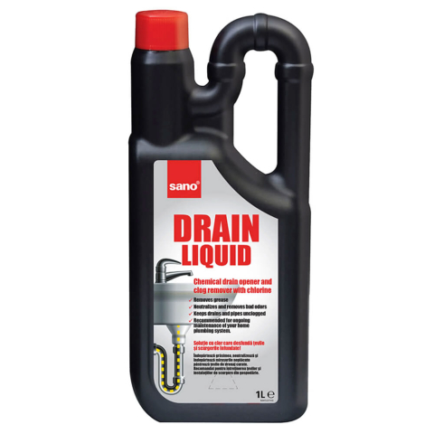 Detergenti si Curatenie - Solutie desfundat tevi 1l sano drain