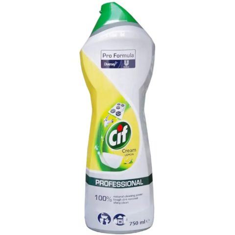 Solutii suprafete bucatarie - Solutie universala, crema de curatat non-abraziva, Cif Professional Lemon 750ml