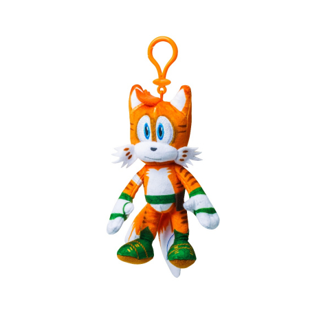 Jucării și Jocuri pentru copii - Sonic Prime - Jucarie de plus cu agatatoare, 15 cm, Tails, strip varsta 7-9 ani ,9-12 ani ,12-14 ani ,14-18 ani ,18+, Unisex