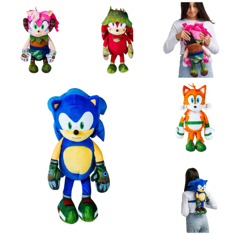 Jucării și Jocuri pentru copii - Sonic Prime - Rucsac de plus, diverse modele varsta 3-5 ani ,5-7 ani, Unisex