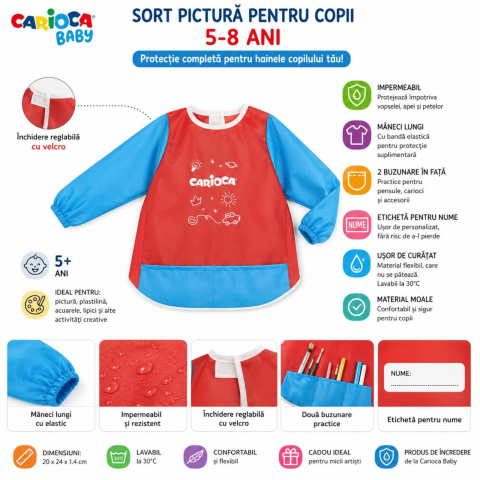 Sort de protectie pictura copii, impermeabil, usor de curatat [1]