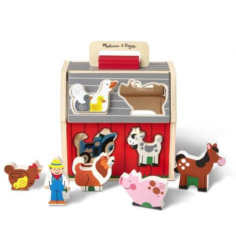 Jucării și Jocuri pentru copii - Sortator de forme Ferma animalelor - Melissa & Doug