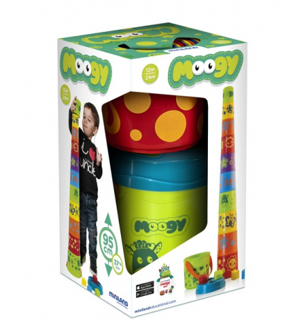 Jucării de stivuit, construit si sortat - Sortator de forme Giantte Moogy - Miniland