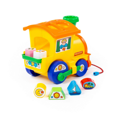 Sortator de forme Locomotiva Polesie Cavallino 6189, 22cm, 6 forme, plastic, multicolor, 3+ ani [3]