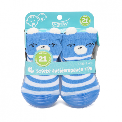 Sosete antiderapante bebe si copii - Sosete antiderapante 21/12.6cmusk2-21,u-grow